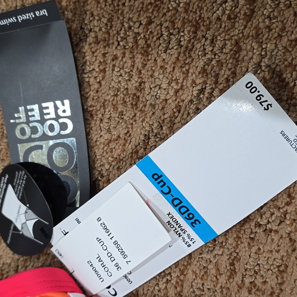 NWT- Coco Reef Ombre Coral Tankini Top - Picture 2 of 5